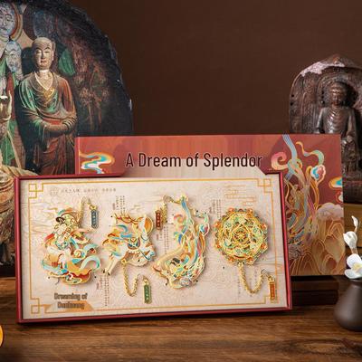 Dunhuang Flying Apsaras Metal Bookmark Set: Exquisite Chinese-Style Gift for Birthdays & New Year