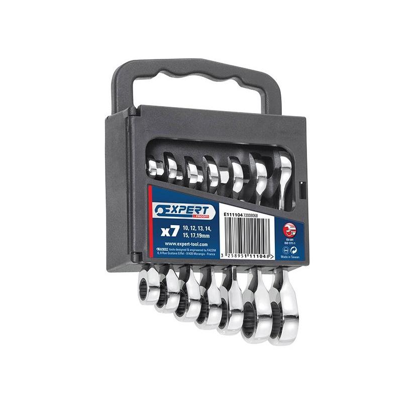 Expert Stubby Ratchet Spanner Set, 7 Piece