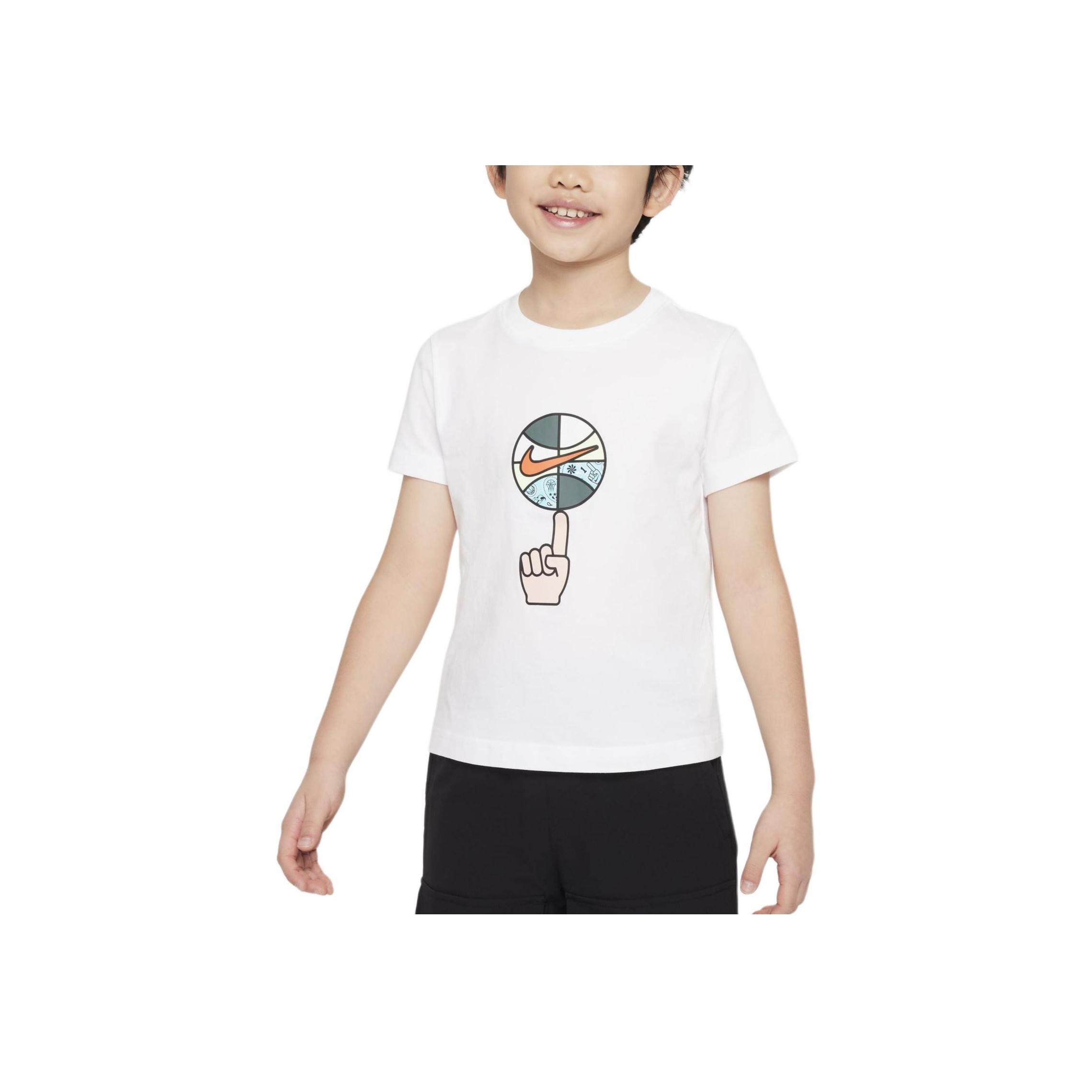 

Nike Simple Comfortable Crew Neck Short Sleeve T-Shirt Kids Tops White HM9262-100 L