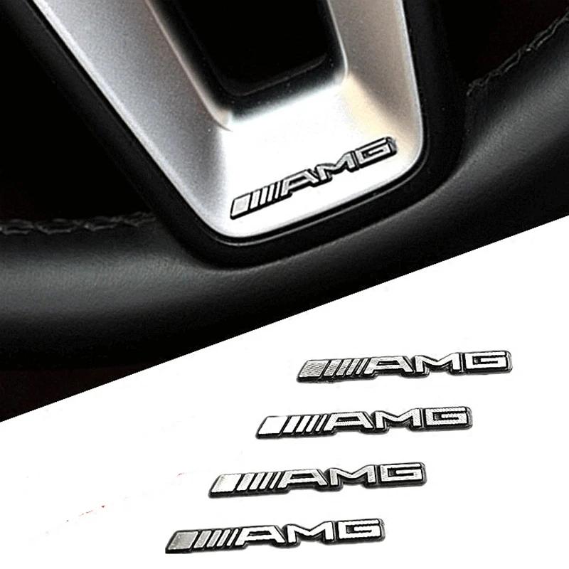 

GLC GLB 4pcs car audio decorate 3D Aluminum Badge Emblem Sticker For Mercedes Benz AMG W212 W204 W211W168 W213 W205 W210 W108 W