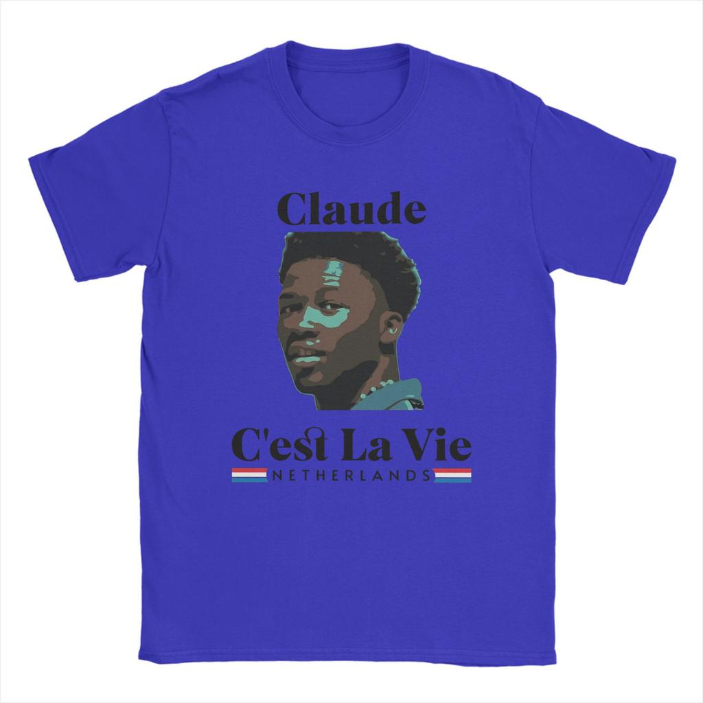 Netherlands claude eurovisions 2025 T-Shirt Men 100% Cotton Tee Shirt Round Collar Short Sleeve T Shirts Plus Size Clothing