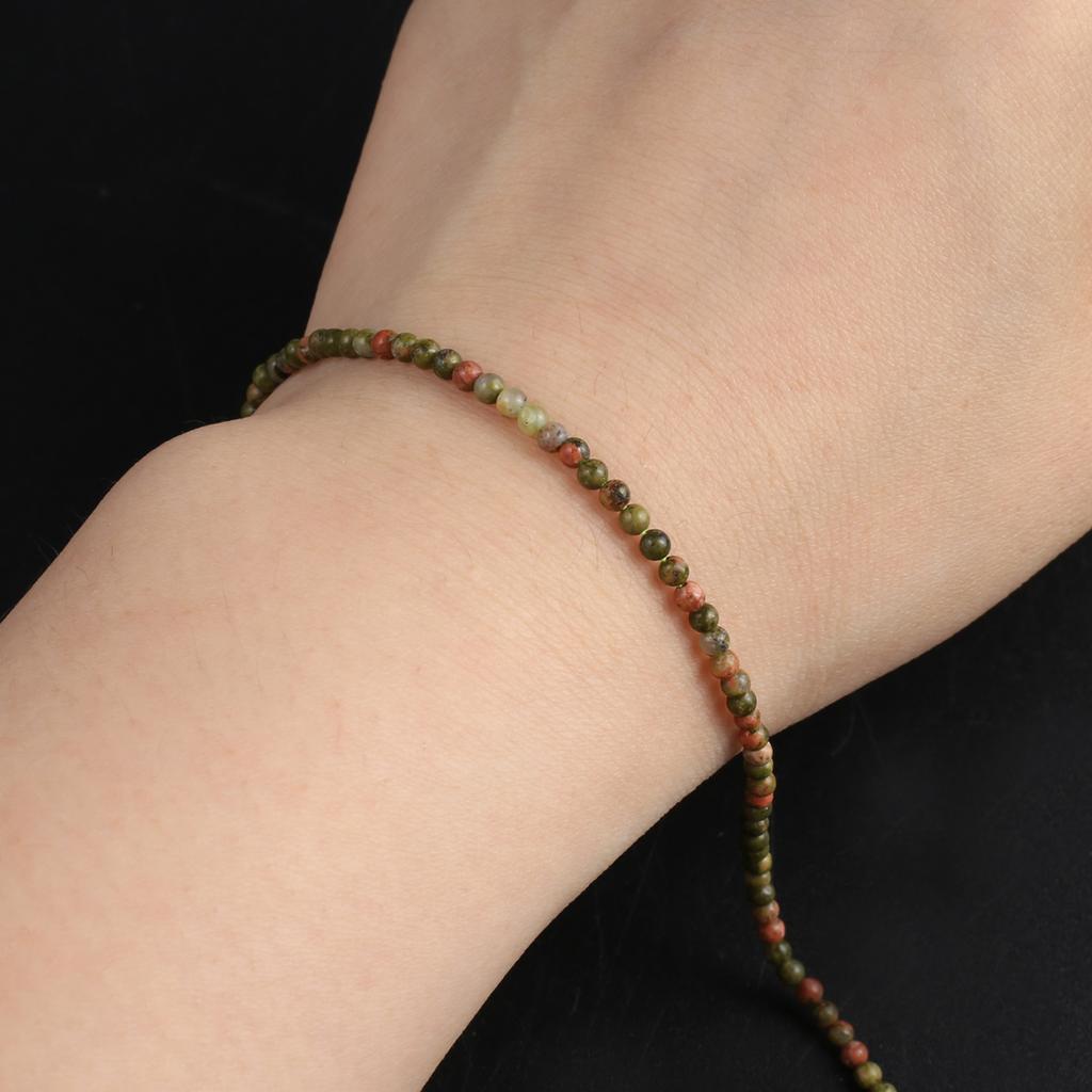 Isolation Beads 2 MM Natural Stone Unakite Round Beads For Jewelry Making DIY Necklace Bracelet Earrings Accessory