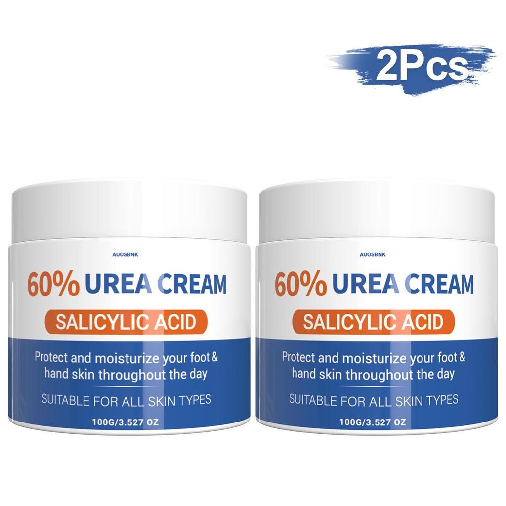 Krém s 60% ureou, Krém na nohy a ruce s ureou, Rychle se vstřebává, Nemastný, Bezpečný pro citlivou pokožku, Hydratační krém pro extrémně suchou pokožku, Vánoční dárek-100G