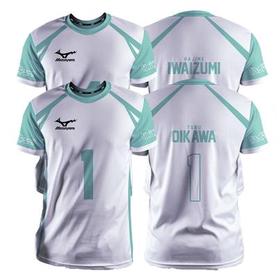 Haikyuu Aoba Johsai Biała kreskówka Anime Cosplay Męska koszulka Lato Krótki rękaw Dzieci Tee Topy 2024 Moda Damska koszulka T-shirt