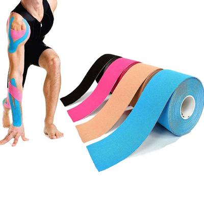 2pcs 5CM*5.5M Kinesiology Tape,Athletic Recovery Elastic Tape,Kneepad Muscle Pain Relief Knee Pads Support for Gym Fitness Bandage