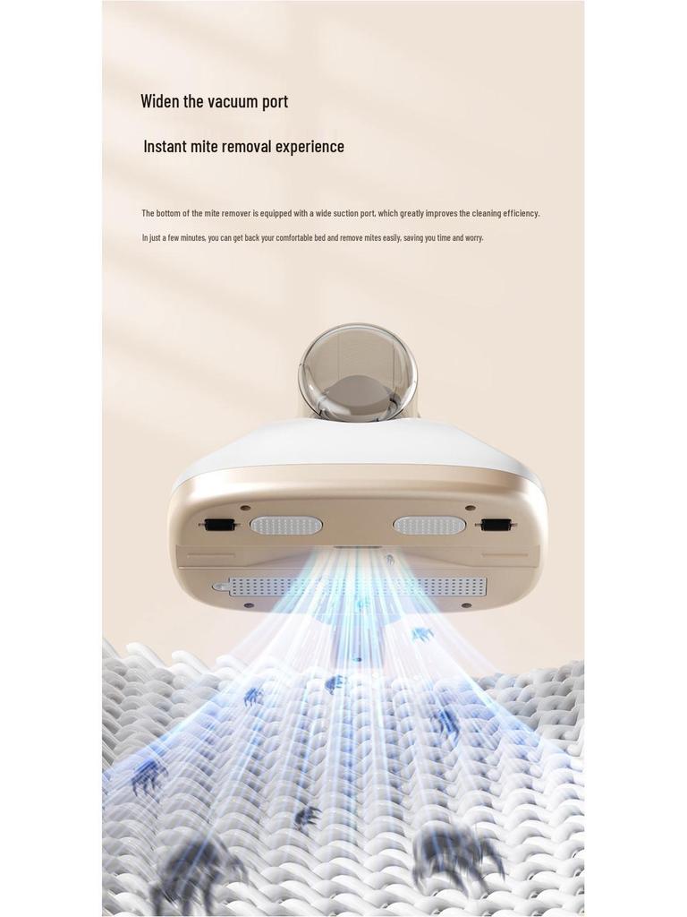 Rechargeable Handheld Vacuum Cleaner with UV Sterilizer and High Suction for Mite Removal