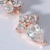Schönes Bauchnabelpiercing Körperschmuck Mode Glänzend Schmetterling Blume Zirkon Anhänger Edelstahl Bauchnabelring