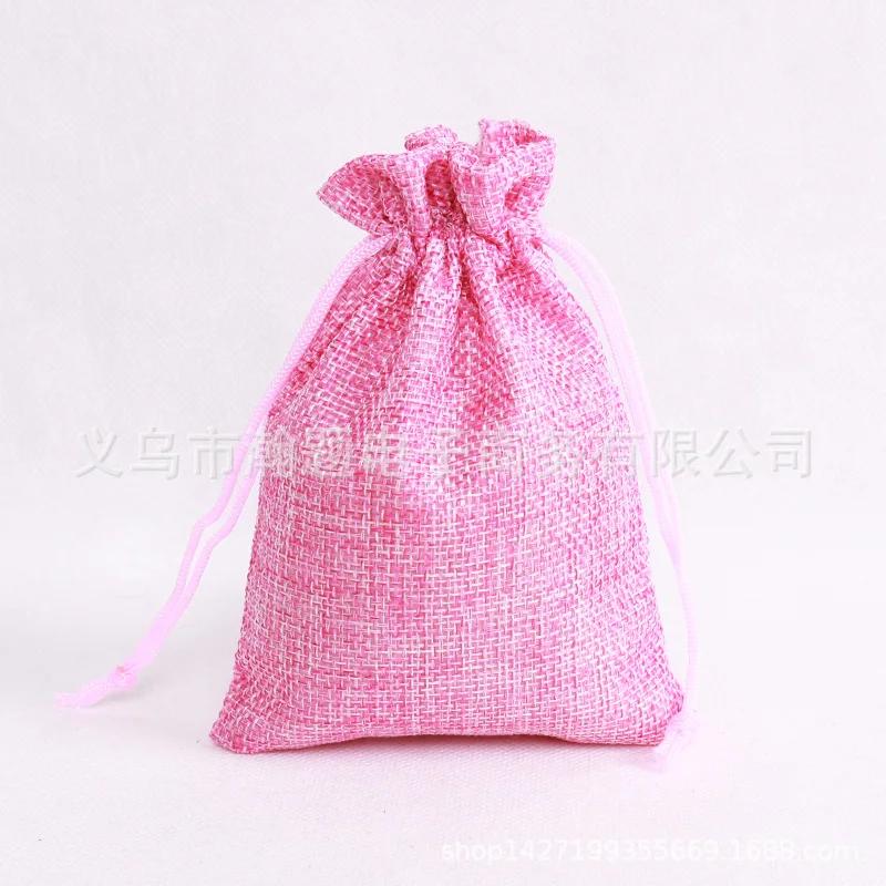 10Pcs/Lot 7x9 9x12 10x14 13x18cm Coffee Beans Storages Bag Plants Gift Pouches Jute Jewelry Sachet Xmas Party Decoration Pocket