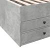 Daybed with Drawers Without Mattress Concrete Grey 100x200 Cm