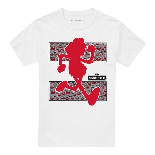 Sesame Street Unisex Adult Runs Elmo T-Shirt