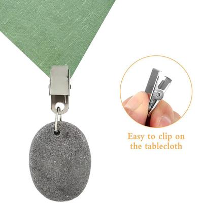 4Pcs Tablecloth Clip Compact Outdoor Tablecloth Weights Sturdy Marble Tablecloth Pendant for Picnics Parties