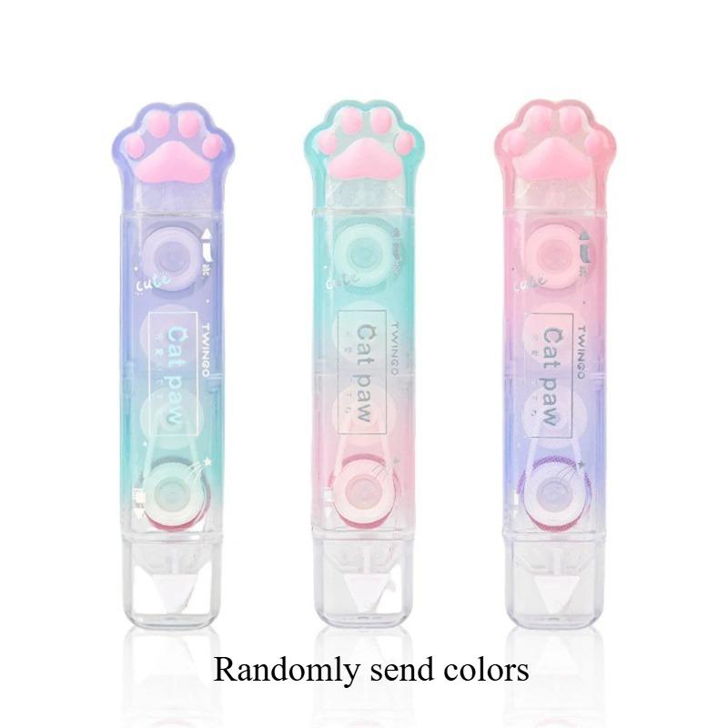 1pcs Double Ended Correction Lovely Cute Cat Design Dual Function Easy To Use Convenient Correction Portable Stationery