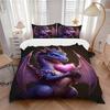 3pcs Dragon Heart Bedding Set - 1 Duvet Cover + 2 Pillowcases(Core Not Included), Machine Washable Polyester Yy251216110