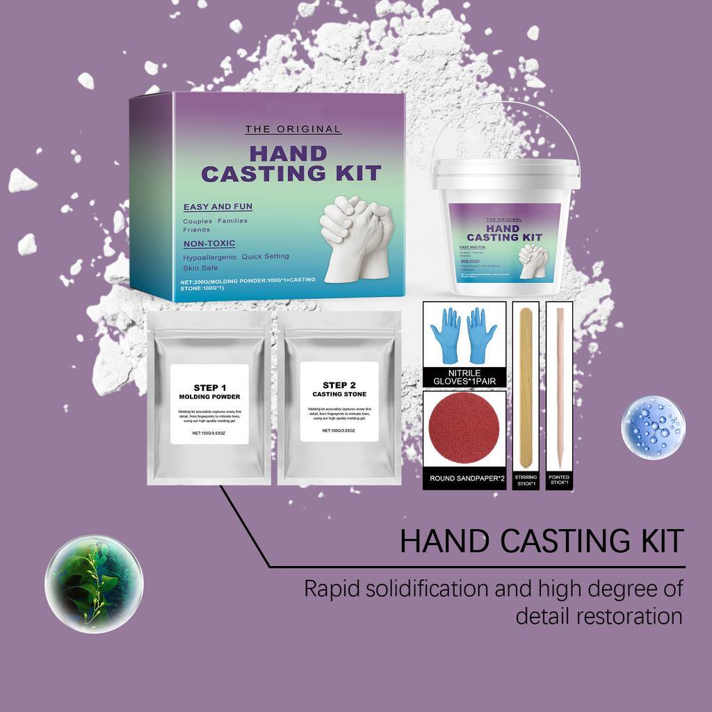 Hand Mold Powder DIY Set Clone Powder 3D Model Powder Hand Print DIY Souvenir Hand Model Set