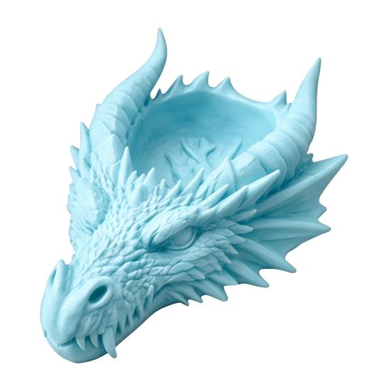 3D Printed Dragon Head Storage Tray 4.17" X 1.89" Desktop Jewelry Organizer Gothic