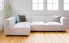 MUJI Beige Large Washed Cotton Canvas Cover for Unit Sofas with Armrests, 98cm Wide, Product Number: 82583816