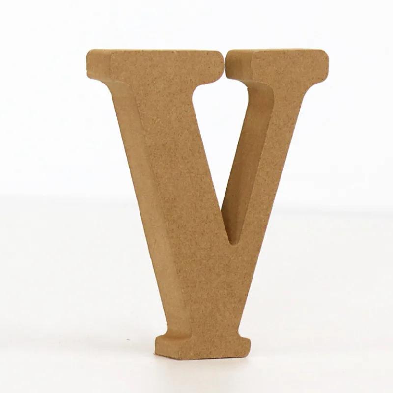 26-Letter Wooden Alphabet DIY 10cm Handicrafts Three-Dimensional Decorative Letters Sign Decorations Craft Supplies