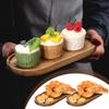 Japanese Acacia Wood Tray: Rectangular Plate, Fruit/Snack Dish, Oval Breadboard, Teacup Saucer