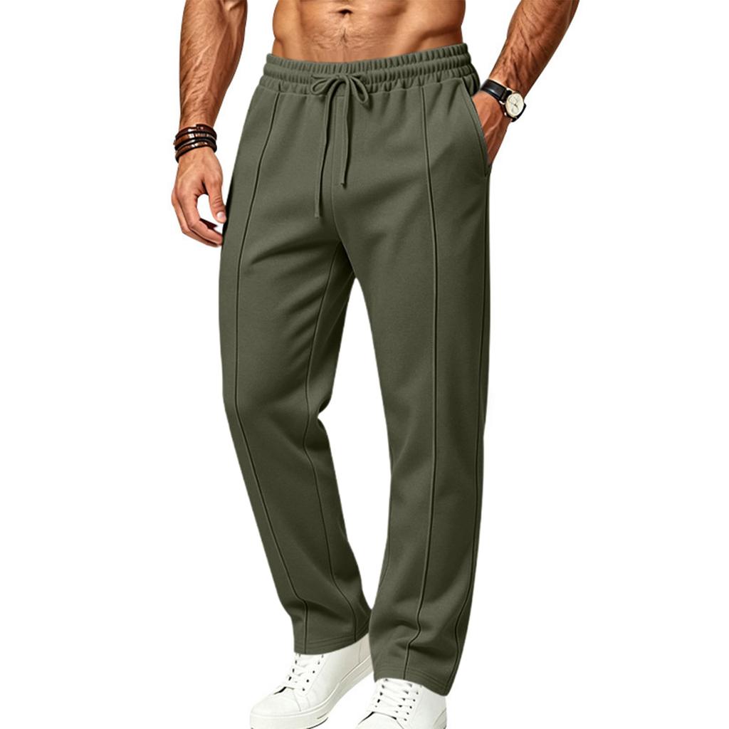 Men's Casual Straight Leg Pants for Spring and Fall