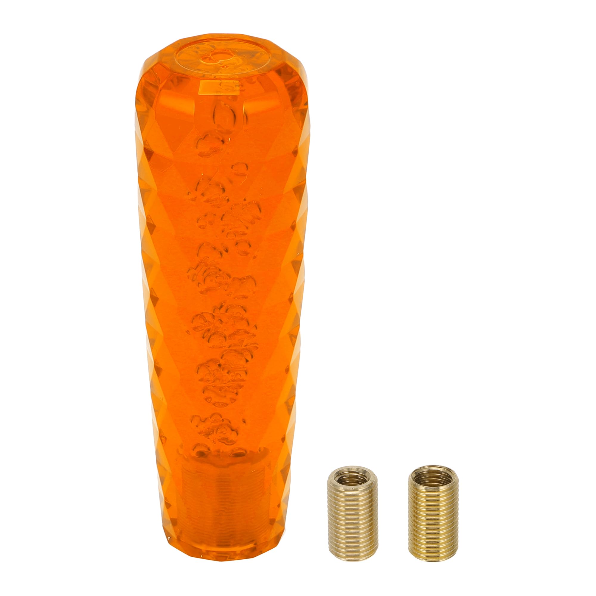 INFINAUTO Ручка переключения передач 15 см Универсальная Автоматическая и Механическая Ручка переключения передач автомобиля с 2 адаптерами Акриловая Оранжевая 1 шт. 15cm оранжевый