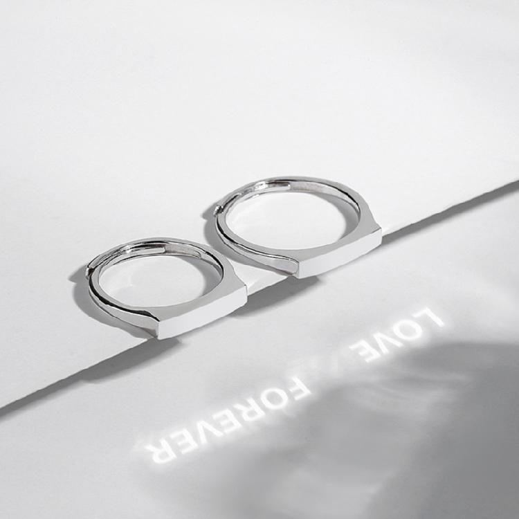 Einzigartige verstellbare Partnerringe für Sie und Ihn, Sterling Silber, verstellbare Projektionsringe für Jahrestagsgeschenke