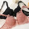 Floral Pink Lace Underwear Women Bra Ultra Thin Underwire Push Up Bras Female Sexy Lingerie