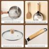 Ningzhao Stainless Steel Wooden Handle Saucepan with Steamer