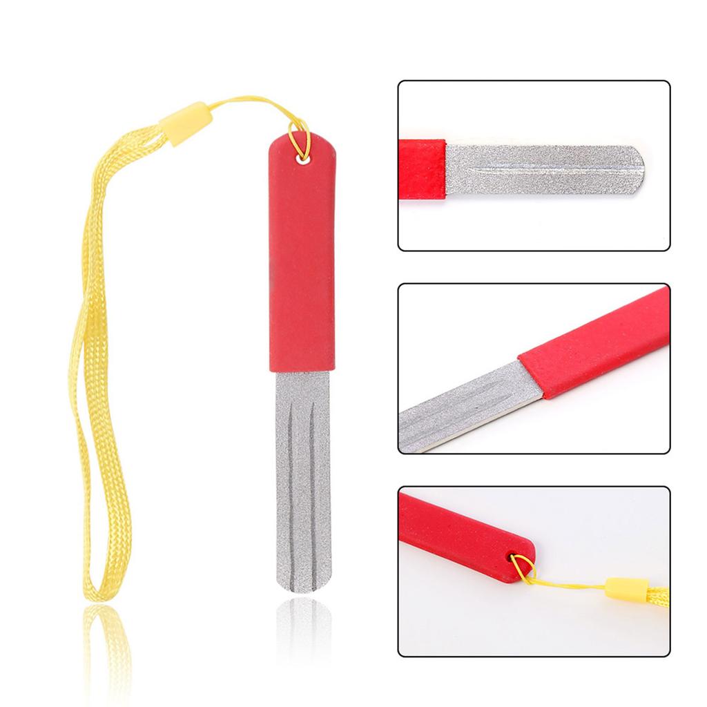 Fish Hook Hone Sharpener Double Side Fish Hook Grinding Stone Fishhook Sharpening Whetstone Diamond File Sharpening Tool