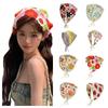Little Daisy Knitting Flower Headband French Retro Multicolor Hair Band Photo Props Travel Beach Triangular Turban Scarf