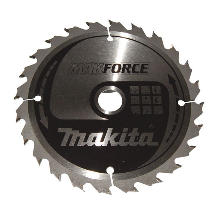 Lames carbure "makforce", pour bois, pour scies circulaires makita - ø355 mm x 24 dents