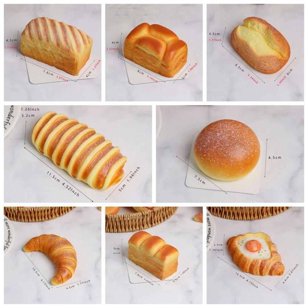 Fake Food Model Breakfast Squeeze Sensory Toys Bread Slow Rebound Toy  Office Workers