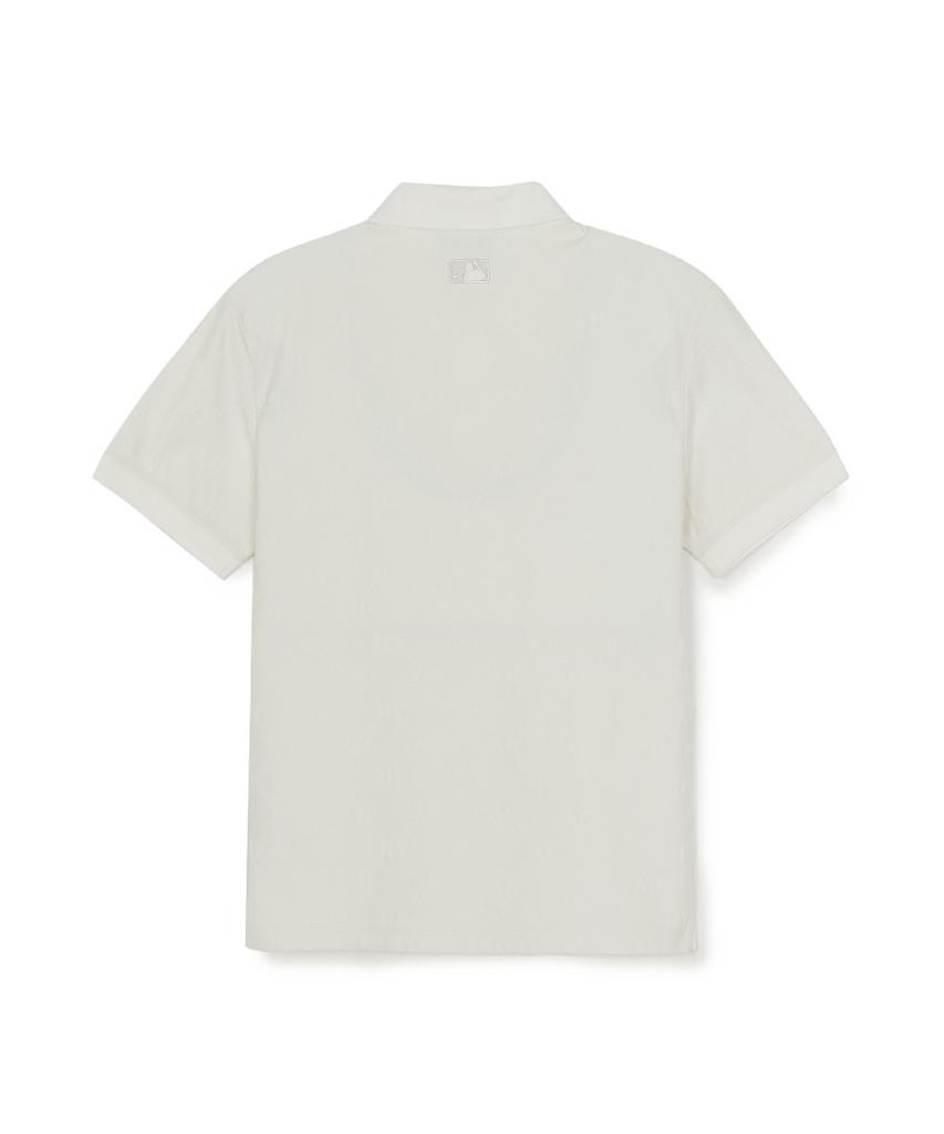 Emelbi Diamond Monogram Jacquard Collar T-Shirt Ny (Ivory)