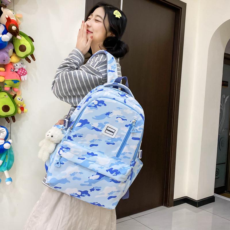 Zaino per studenti Borsa da scuola in tre pezzi Zaino resistente di grande capacità da donna