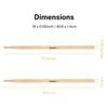 Donner 5A Maple Drum Snare Percussion Practice Sticks for Includes Birthday Gift Drumsticks, 3-Pair Set, Wood, Pad, Drum, Sticks, Beginners, Bag,