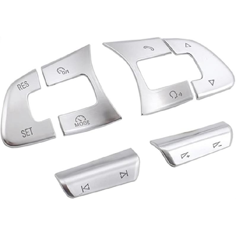 Compatible with VW Volkswagen Golf MK7 Passat B8 Tiguan Arteon Car Steering Wheel Acc Button Switch Volume Button Trim Cover Sticker (Button with CNL