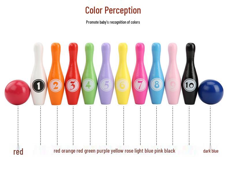 Toddler Wooden Number Bowling Game: Educational Parent-Child Interaction Toy