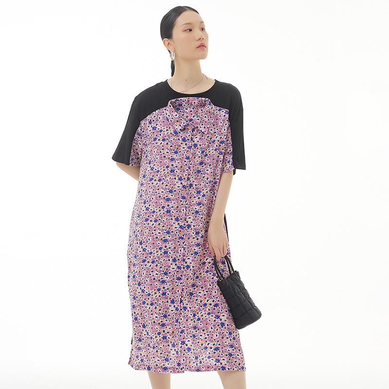 Xitao False Two Pieces Print Dress WMD6336