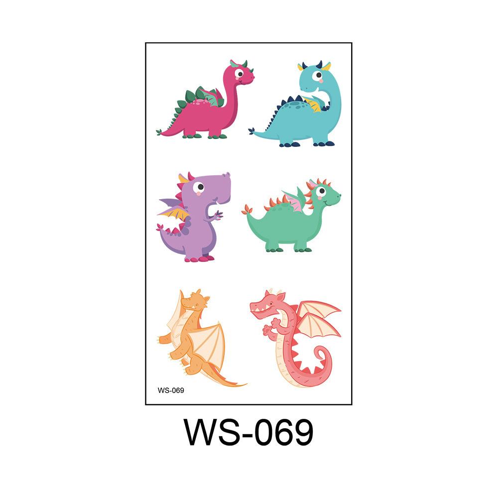 Cross Border Cartoon Children's Dinosaur Tattoo Stickers Kindergarten Party Rewards One-time Waterproof Personalized
