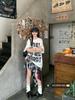 Women's Plus Size Retro Letter Print Cotton Loose Streetwear T-shirt