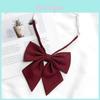 School Uniform Bow Tie For Girls Cotton Red Navy Blue With Star Pattern For Kids