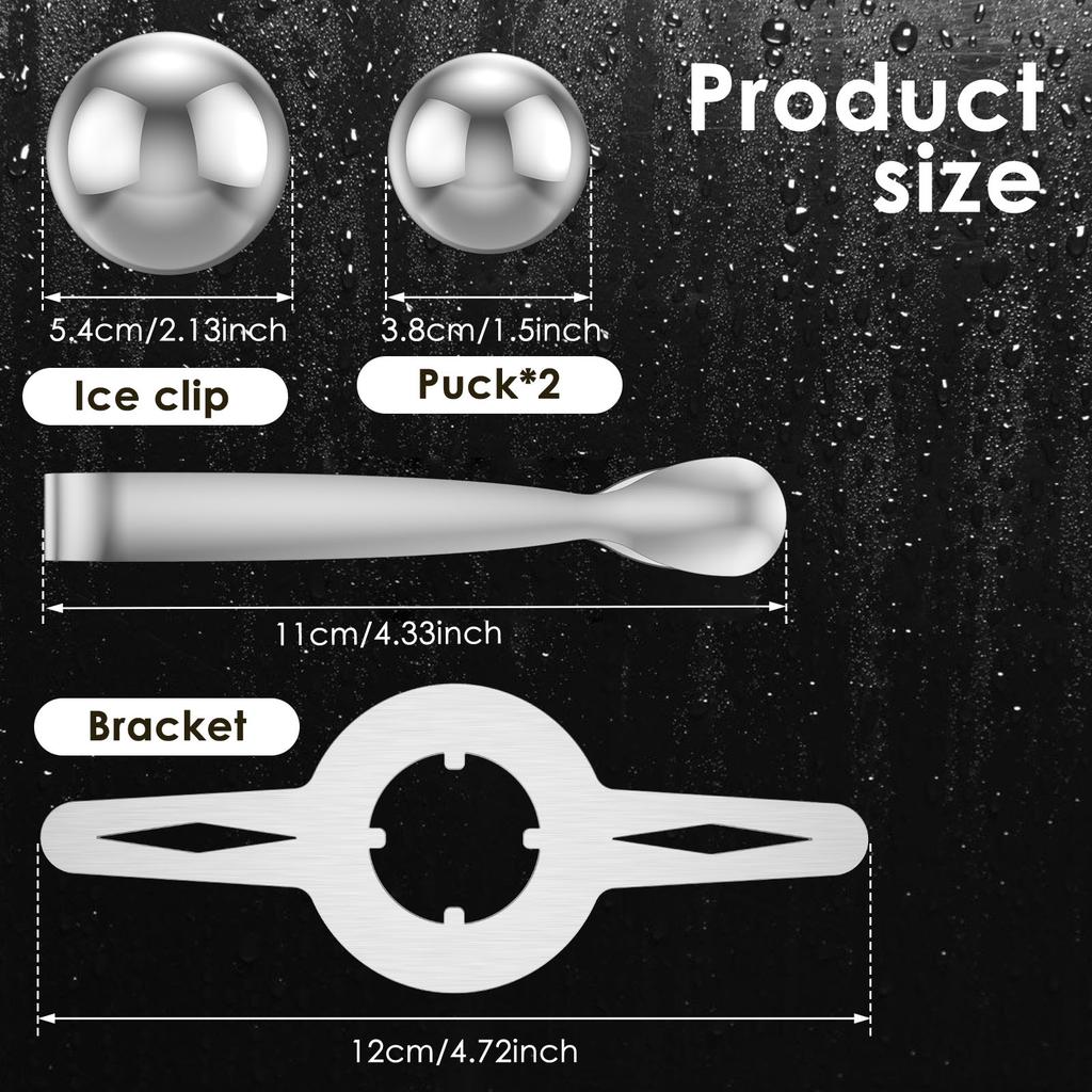 1Set Coffee Frozen Ball Espresso Ice Ball Cooling Coffee Tool Stainless Steel Ice Balls Cooling Coffee Flavor Enhancer Gadgets