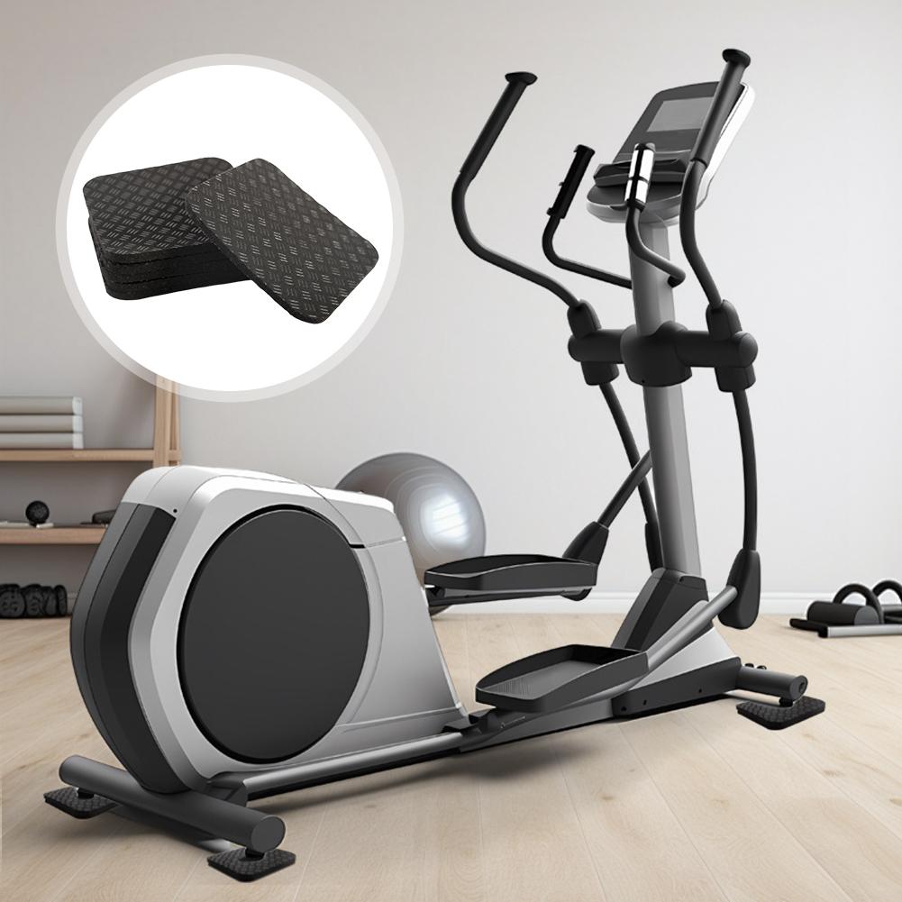 6Pcs Silicone Treadmill Mats Treadmill Pads Multipurpose Exercise Equipment Mats Noise Reduction for Walking Pad Exercise Bike