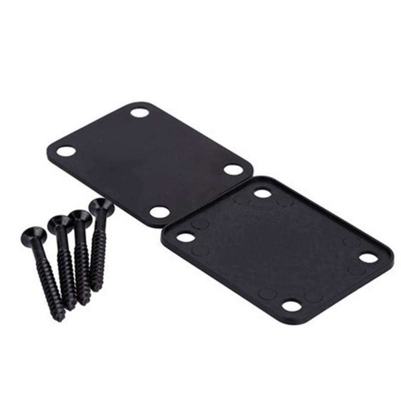 Alloy Neck Plate with 4 Screws Replacement Part for Electric Guitar Bass