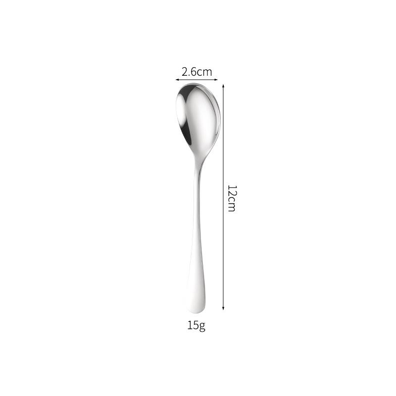 Stainless Steel Long Handle Soup & Dessert Spoon with Round Point – Western Tableware Series 1010