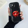 LZ18 Lips kiss Clear Soft Wave Phone Cases for Samsung S24 S23 Ultra S20 FE A54 A14 A52s A51 S10 Huawei Honor 90 Protection Back Cover