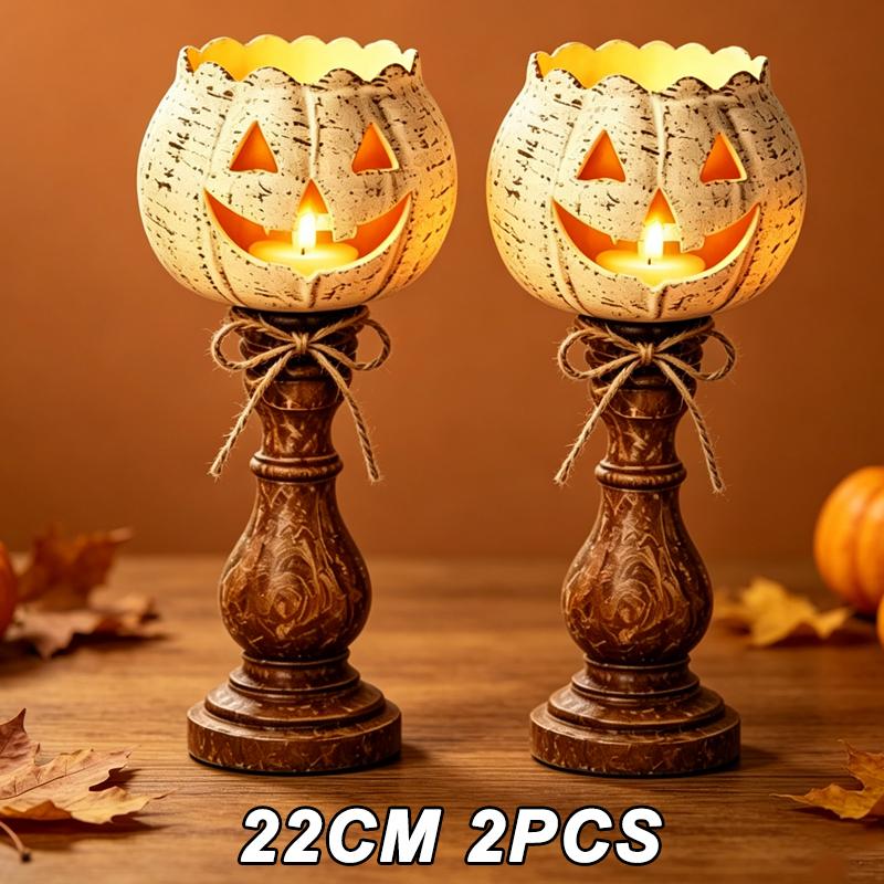 Xiaomi Halloween Light Pumpkin Candlestick Lantern Pumpkin Tealight Candle Holder Lamp Halloween Party Home Decor Ornaments Props Gifts