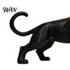 Small Panther Sculpture 3D Printed Black Ornament Mini Matte Desktop Decoration Jungle Animal Figurine Figure for Kids, Toy Gift Boys and Girls Modern