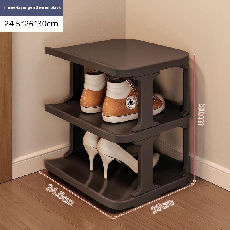 A Multi-layer Plastic Shoe Rack with Large Storage Capacity, Designed for Use In Homes and Dormitories