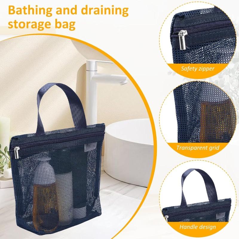 Tragbare Reise-Netz-Duschtasche für Bad-Kulturbeutel Tragetasche Aufbewahrungstaschen Handtaschen Organizer Hängende Kosmetiktasche