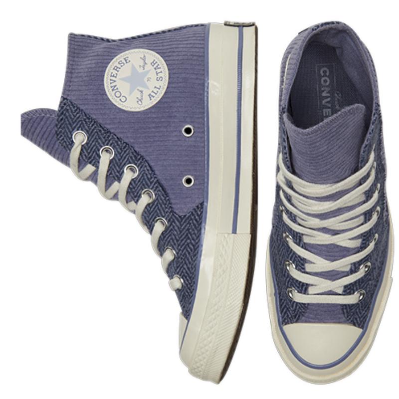 Converse 1970s Chuck Taylor All Star Hi Trendy Versatile Corduroy Stitching High Top Canvas Unisex Violet